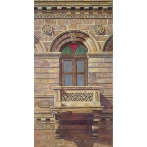 S. M. Fawad, Khori Garden - Karachi, 21 x 42 Inch, Oil on Canvas, Realistic Painting, AC-SMF-256